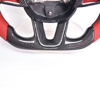 Volant en fibre de carbone véritable forgé pour modification Dodge, avec cuir suédé et cuir perforé, personnalisation et amélioration sur mesure