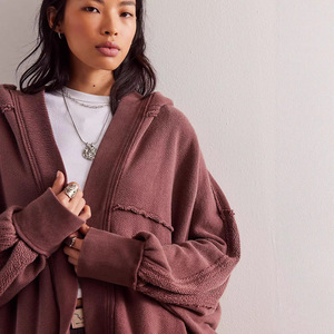 Felpa sportiva Vintage con cappuccio alla moda Cardigan Casual manica a pipistrello <span class=keywords><strong>giacca</strong></span> da donna - Product Image 4