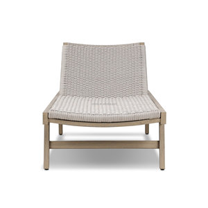 Muebles de Exterior de Diseño FERLY, Tumbona de Madera Ajustable con Cuerda Tejida a Mano, Color y Tamaño Personalizables - Product Image 1