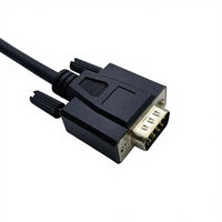 Cable DB9 Macho a Hembra de 46 Grados, 1FT, Duradero, con Conductor de Cobre Libre de Oxígeno, Blindaje de Lámina Metálica AL, Certificado RoHS, con Cubierta de PVC