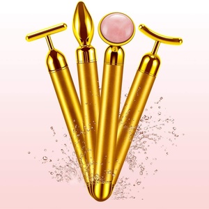 Barre de massage énergétique en or, quartz rose, masseur facial vibrant en jade pour les soins de la peau - Product Image 4