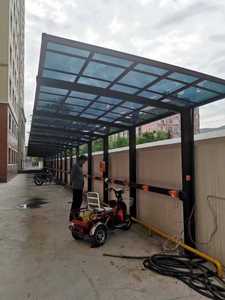 Qishu QS120 Tettoia Solare Impermeabile Autoportante con Telaio in Lega di Alluminio <span class=keywords><strong>per</strong></span> Parcheggio Auto e Cancello Carrabile - Product Image 5