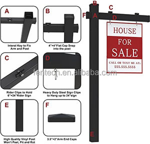 Letrero de Vinilo para Exteriores Fentech de 36x72 Pulgadas, Color Negro, para Jardín - Product Image 3