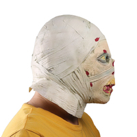Masque d'horreur en latex pour Halloween, masque de momie, visage pourri dégoûtant, couvre-chef complet, costume de zombie, fête de Noël, maison hantée, effrayer les gens