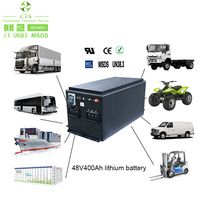 Baterai Truk Pendingin CTS 24V 48V 400Ah LiFePO4 Deep Cycle |   Terminal Kapasitas Khusus untuk Transportasi Rantai Dingin OEM