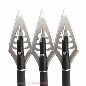 Tir à l'arc Arrow Breadheads Chasse Embouts à vis noirs Têtes de flèche HB 2 lames 145gr et 160gr Points de chasse en acier inoxydable HB - Product Image 2