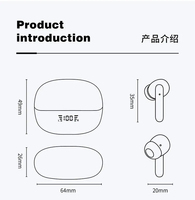 Écouteurs sans fil TWS S43 ANC ENC à réduction de bruit Bluetooth 5.3 intra-auriculaires avec affichage numérique de la batterie Type-C