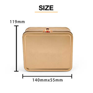 Đông Quan jinyuanbao thanh lịch vàng trang sức/Nữ trang/đồ lưu niệm/tổ chức kim loại tin lưu trữ hộp với chốt an toàn - Product Image 3