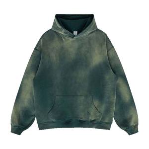 Sweat à capuche vintage délavé unisexe, pull oversize en polaire, sweat à capuche streetwear, impression personnalisée - Product Image 5