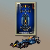 Cadre photo mural en métal pour blocs de construction 42206 Red Bull RB20 et 42207 F1, panneau de fond pour présentation de blocs de construction