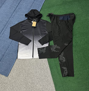 Новая стильная мужская теплая ветровка на молнии 2026 года: тонкий зимний ветрозащитный комплект - Product Image 2