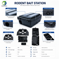 Station d'appâtage robuste en plastique lestée pour rongeurs, boîte à appâts pour rats, boîte à appâts pour souris pour le contrôle des nuisibles en intérieur, extérieur et jardin