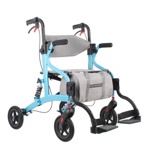 Lightweight Elderly Walking Aid Manual Folding Portable Assistance Four-Wheel Shopping Cart Armrest Can Be <strong>Rollator</strong> - Product Image 1