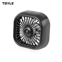 Ventilador de Refrigeración para Automóvil con Rotación de 360 Grados, 3 Velocidades Ajustables, Ventilación de Aire, Amplificador USB de 5V, Ventilador de Refrigeración con Luz para Automóvil, Camioneta, Camión