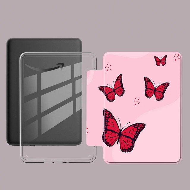 High Quality Custom Design Kindle TPU Transparent Leather Case for Kindle2024 Smart Cover Protective for KPW6 Shell for KPW1,2,3