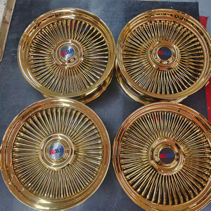 22 Rims <b>Gold</b> Wire Wheels Spoke Wire Wheels 5x114.3 Rims - Product Image 3