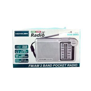 Radio AM/FM portable en plastique en gros avec écran LCD, alimentation par piles et haut-parleur intégré KOS38001 - Product Image 3