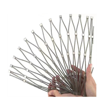 Filet de protection souple en câble d'acier inoxydable flexible, filet de sécurité en câble métallique avec embouts, barrière de sécurité 20 40 60 80mm