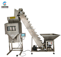 Machine automatique de paquet de peseur linéaire d'échelles à quatre têtes d'acier inoxydable sur la chaîne de montage