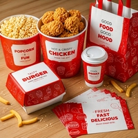 Boîte à emporter biodégradable et écologique pour burgers, frites et poulet frit, personnalisable avec gaufrage, vente en gros pour marques