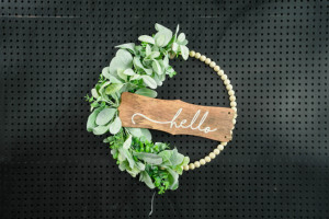 Vòng hoa Giáng sinh thủ công bằng hoa khô thân thiện với môi trường có chuông, dùng trong nhà và ngoài trời, phong cách hiện đại - Product Image 2