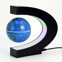 Globo Magnético Levitante Creativo, Lámpara de Mesa Decorativa, Lámpara de Noche LED Moderna para Oficina, con Enchufe de Pared