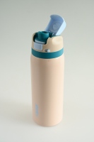 EVERSHINE - Termo de Acero Inoxidable con Aislamiento al Vacío, Diseño Moderno, Gran Capacidad, Color Sólido, con Asa y Pajita, Libre de BPA, a Prueba de Fugas