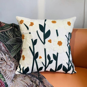 Fundas De Almohada bordadas con flores de estilo marroquí, funda de almohada decorativa de granja de algodón para sofá, funda de cojín para dormitorio, uso doméstico - Product Image 5