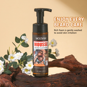 Mousse Limpiador de Bigote de Marca Privada 200ml Fórmula suave para reducir la irritación por afeitado y mousse cremosa para el cuidado del bigote - Product Image 2