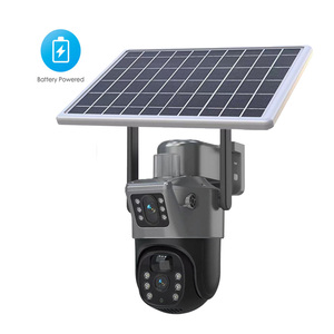 4G Sim năng lượng mặt trời ngoài trời Battery Powered <span class=keywords><strong>Home</strong></span> Dual Lens sual Màn hình CCTV Dome <span class=keywords><strong>Camera</strong></span> An Ninh - Product Image 5