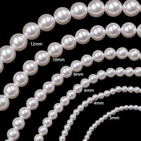 Perles de cristal en vrac 5A, 2 mm-12 mm, gamme complète, perles de cristal blanc 650, perles de cristal pour ornements de haute qualité