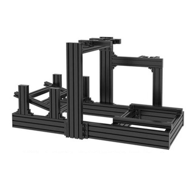 Customized Black Racing Simulator Set 4080 40160 Extrusion Aluminum Profile DIY Sim Racing Rig Bending Cutting Welding Included