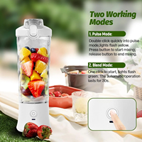 Draagbare blender fruitmixer beker met aangepast logo, draagbare verse sapmixer blender