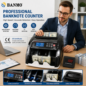 Machine à compter les billets BANMO 5800D, détection UV MG IR, écran LCD, compteur de billets haute vitesse, multi-devises, pour usage commercial - Product Image 1