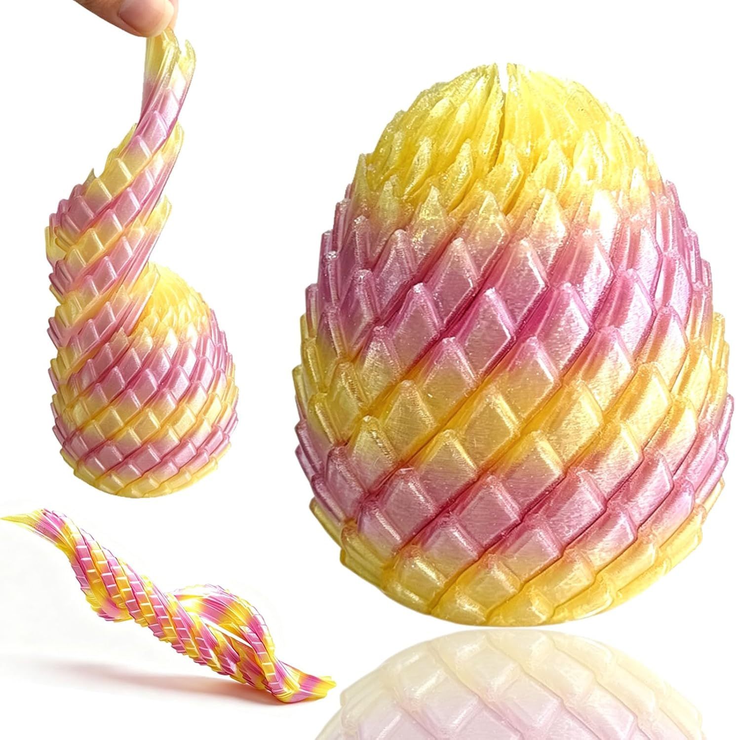 3D Printed Twisty Fidget Egg preview 4