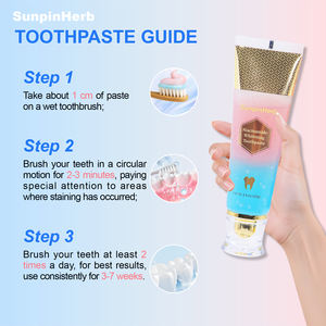 Pasta Dental Blanqueadora Orgánica Probiótica OEM, Sin Flúor, Anti-Placa, Anti-Caries, Limpieza Profunda, Portátil, Uso Diario - Product Image 5