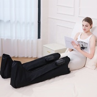 Bottes de massage des jambes à compression d'air avec thérapie thermique, batterie 2000 mAh et contrôle de la minuterie pour la circulation sanguine et la récupération