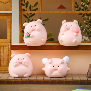 Mini-ornements en résine 'you happy duck', figurines de cochon mignonnes, petits cadeaux exquis, collection 'a generation of hair' - Product Image 2