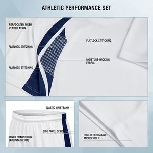 قميص كرة قدم عالي الجودة بالجملة مع خدمة تخصيص الاسم والرقم، مصنوع من البوليستر 100٪ سريع الجفاف، قميص كرة القدم للمنتخب الإنجليزي - Product Image 3