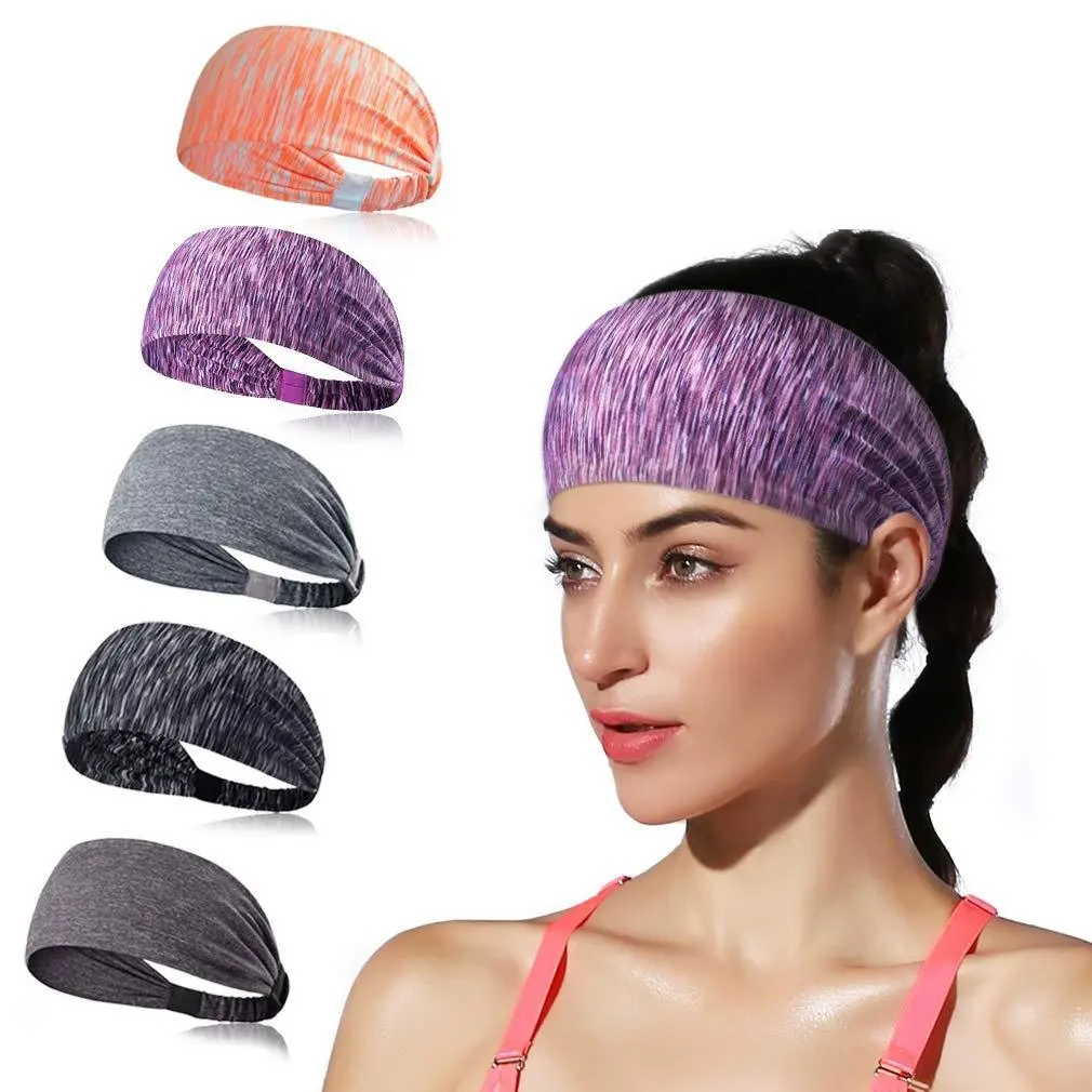 Sweat Bands Headbands for Men and Women Sport Non-Slip Head Band Workout Athletic Longhair Sweatband Hairband
