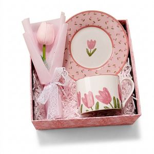 Promotional Ceramic Cup Plate and Scented Candle <b>Gift</b> Set for Corporate Women Employee Appreciation Trade Show Giveaway - Product Image 6