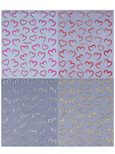 Pegatinas de <span class=keywords><strong>Uñas</strong></span> Cromadas con Forma de Medio Corazón en Rojo/<span class=keywords><strong>Rosa</strong></span> Intenso/Plateado/Dorado, Autoadhesivas, para Mujeres/Niñas, Decoración de <span class=keywords><strong>Uñas</strong></span> para Bodas/San Valentín - Product Image 6