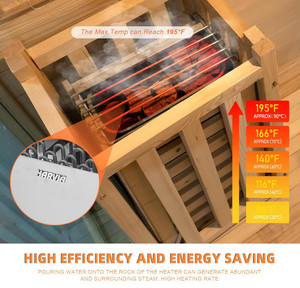 <span class=keywords><strong>Sauna</strong></span> de Madera de Lujo Personalizada para 3-4 Personas, Tradicional Canadiense, de Madera de Hemlock, con Calentamiento Rápido, para Exteriores, para el Hogar - Product Image 6