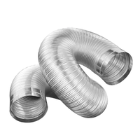 Connecteur de conduit d'air flexible en acier inoxydable pour pièces d'appareils électroménagers et conduits de ventilation CVC