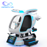 Cine VR 9D en Oferta, Helicóptero de Dos Plazas con Pantalla, Juego de Realidad Virtual de Vuelo y Tiro para Parque de Atracciones VR