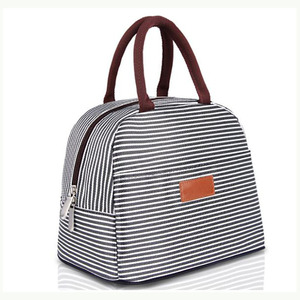 High Quality Aluminium Foil Waterproof Stripe <span class=keywords><strong>Lunch</strong></span> Cooler Bag Organizer For Women - Product Image 1