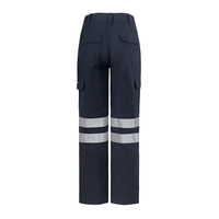 Pantalon de travail tactique durable en polycoton pour uniforme de sécurité industriel, vêtements de travail pour la construction ferroviaire, avec bande réfléchissante
