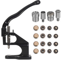 Petite machine à boutons manuelle, ensemble de boutons à œil d'air, machine à boutons en cuir adaptée aux boutons en cuir pour v