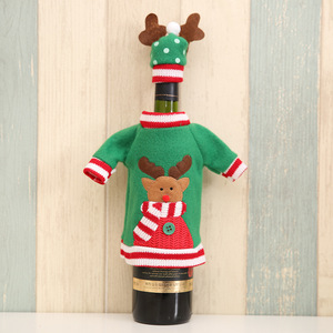 Christmas 2024 <b>Red</b> Wine Bottle Decor Party Holiday Home <b>Table</b> Decorations Accessories Cartoon Embroidery <b>Red</b> Wine Glass Set - Product Image 6