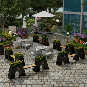 Fioriera da Esterno Moderna Minimalista Personalizzata in Alluminio Verniciato a Polvere e Acciaio Inossidabile, Vasi Grandi Bianchi per Casa e Giardino - Product Image 4
